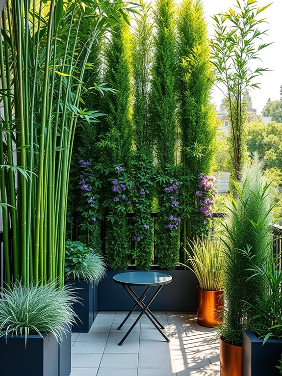 living foliage privacy screens