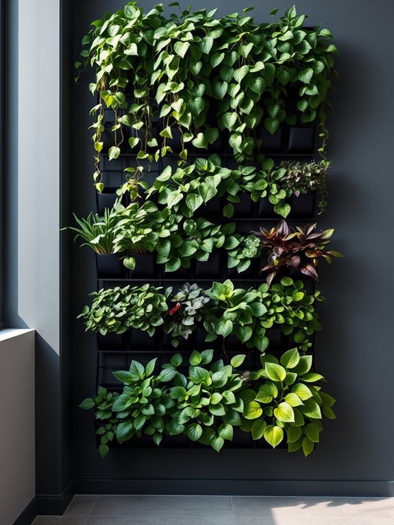 low light vertical plant wall