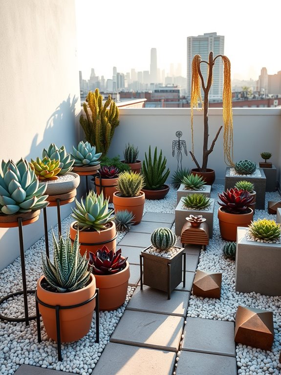 low maintenance succulent rooftop oasis