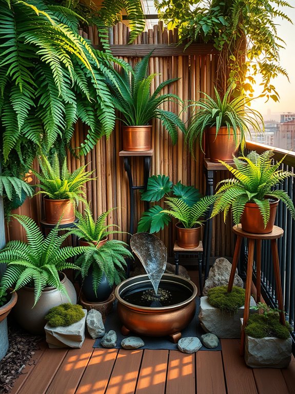 lush fern balcony sanctuary