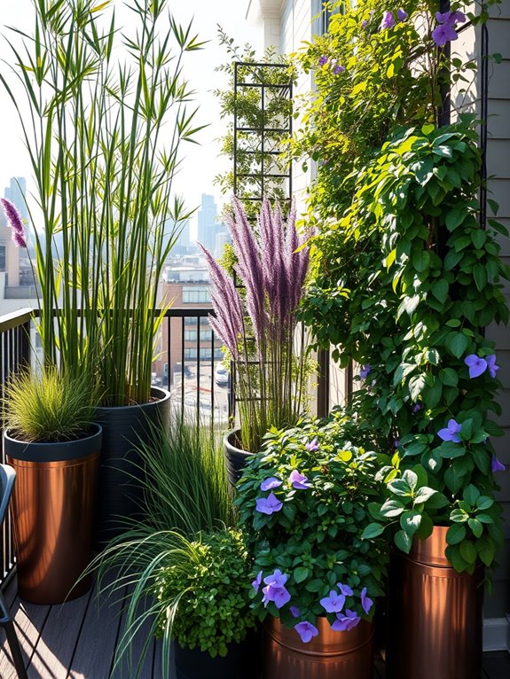 lush layered privacy garden