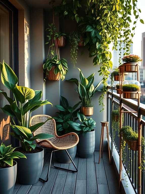 lush low light balcony garden