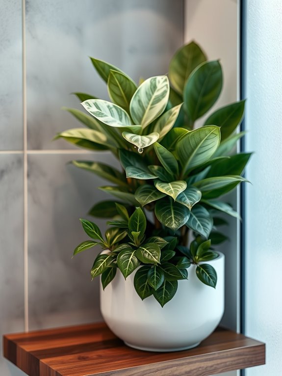 lush low light bathroom plant