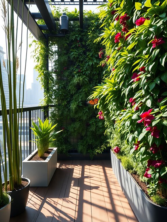 lush vertical garden installation