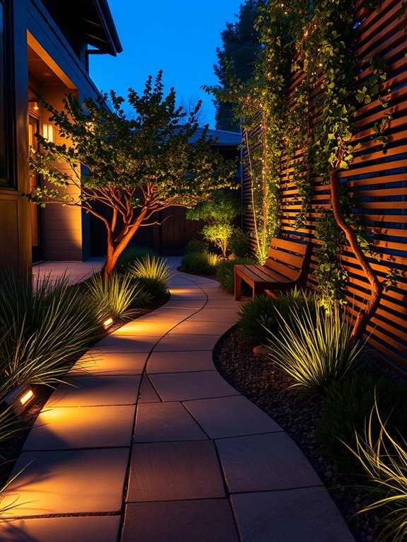 magical nighttime garden illumination