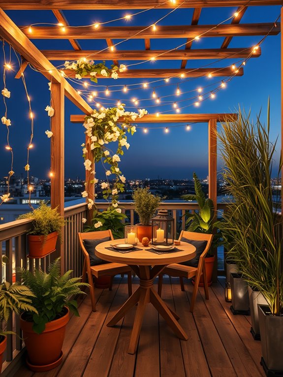 magical outdoor dining ambiance