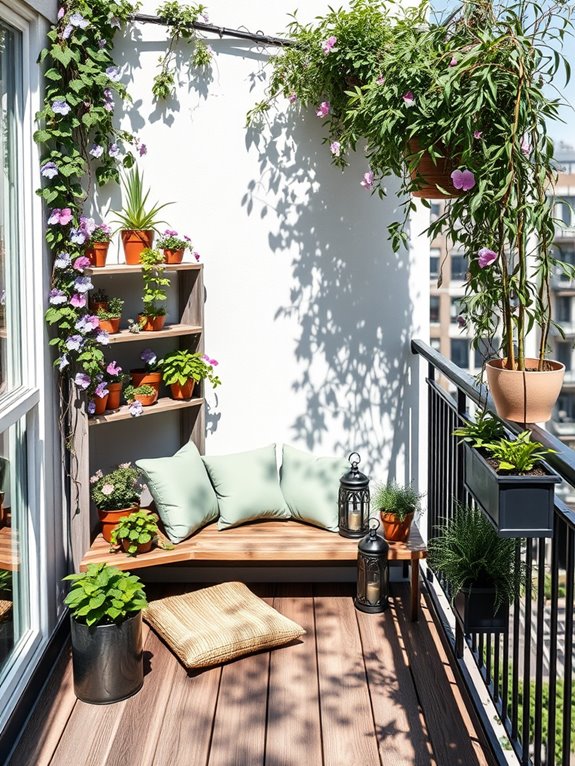 maximize balcony corner space