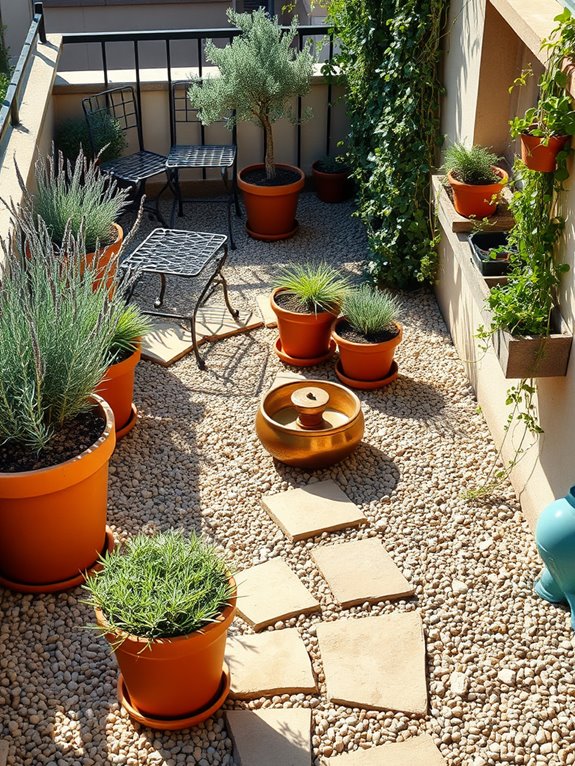 mediterranean gravel garden design