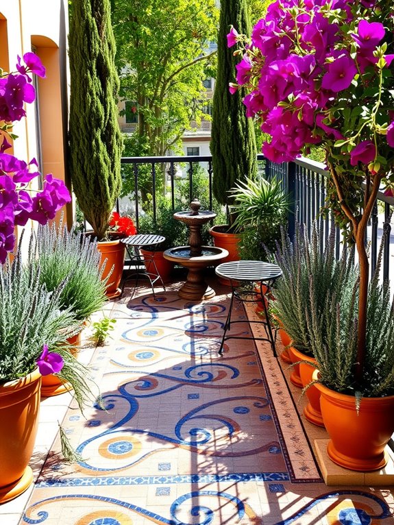 mediterranean mosaic garden pathways
