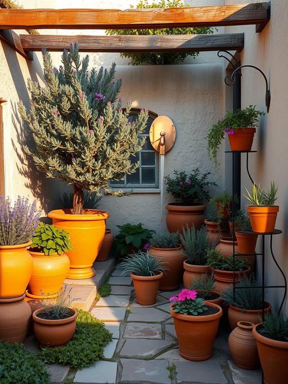 mediterranean terracotta garden design