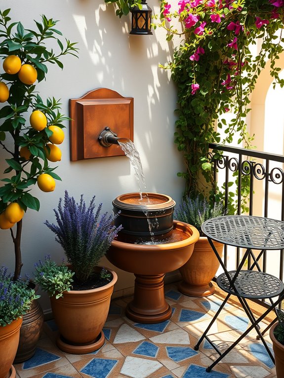mediterranean water feature design