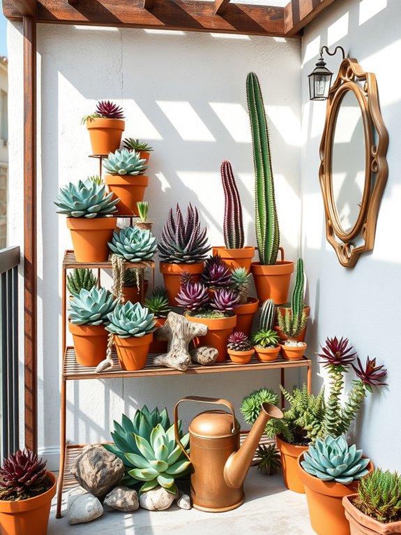 mesmerizing succulent sanctuary display