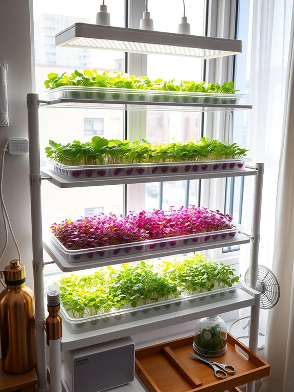 microgreens station setup essentials