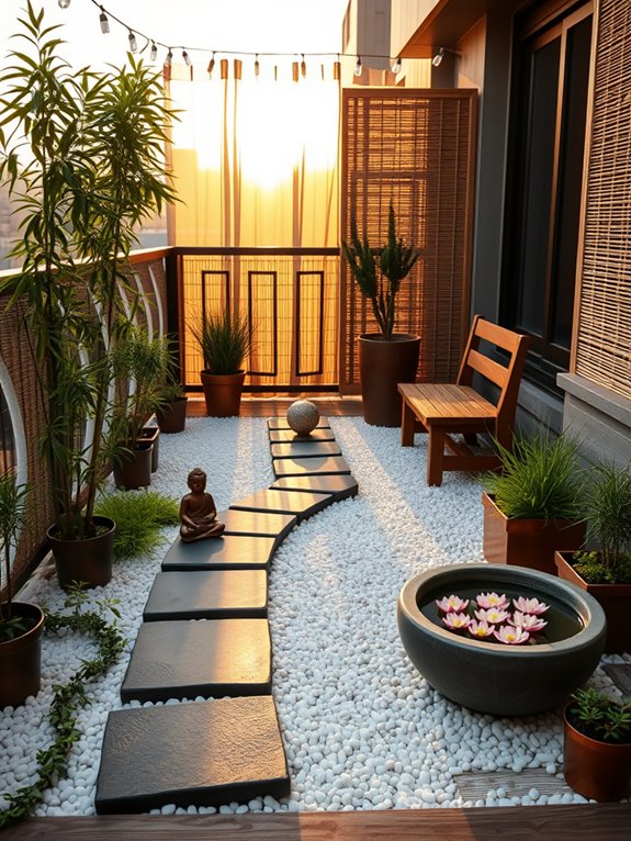 mindful meditation garden pathway