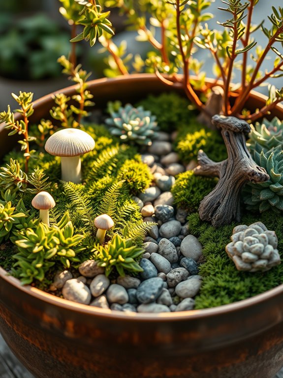 miniature garden ecosystem maintenance