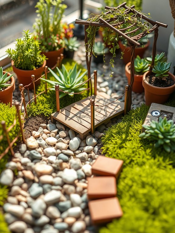 miniature hardscaping pathways design