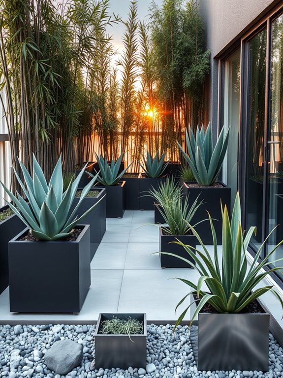 modern low maintenance urban gardens
