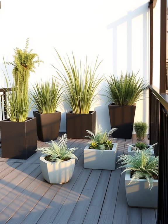 monochromatic minimalist garden design