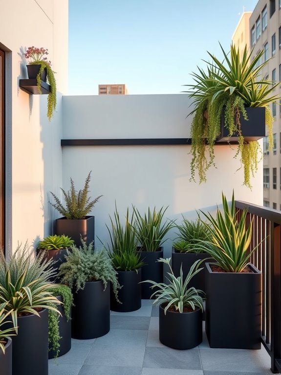 monochromatic plant garden design