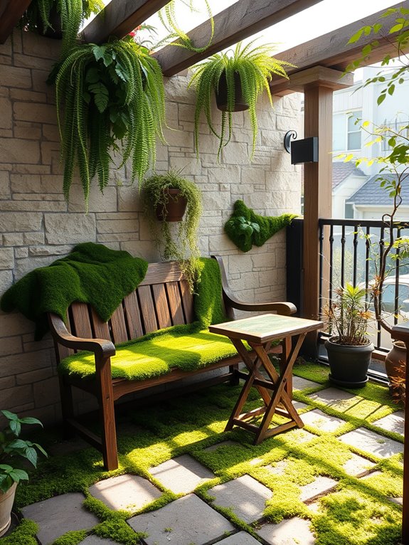moss covered outdoor furniture transformation
