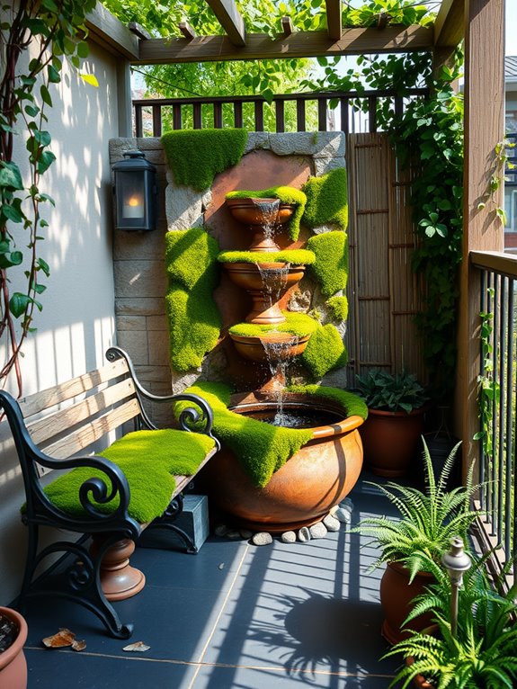 moss garden fountain creation