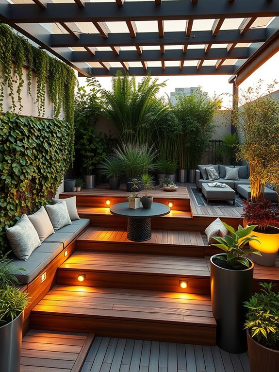 multi level outdoor seating design