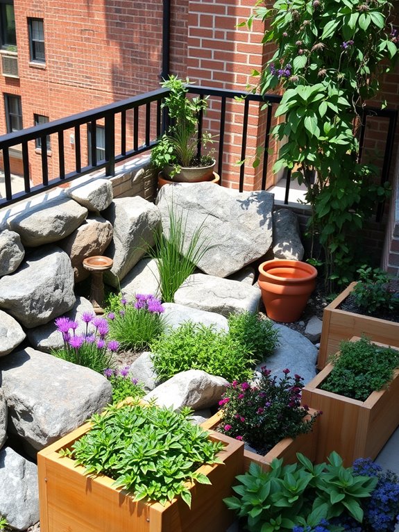 native plant rock garden