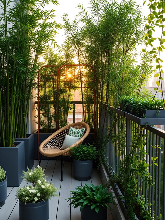 natural privacy through greenery