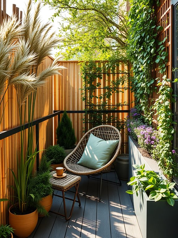 natural privacy with plants