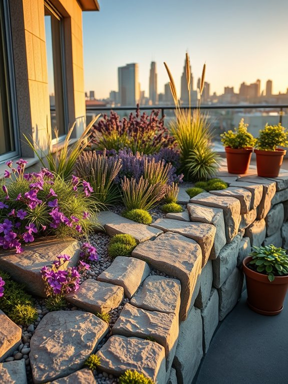 natural stone garden borders
