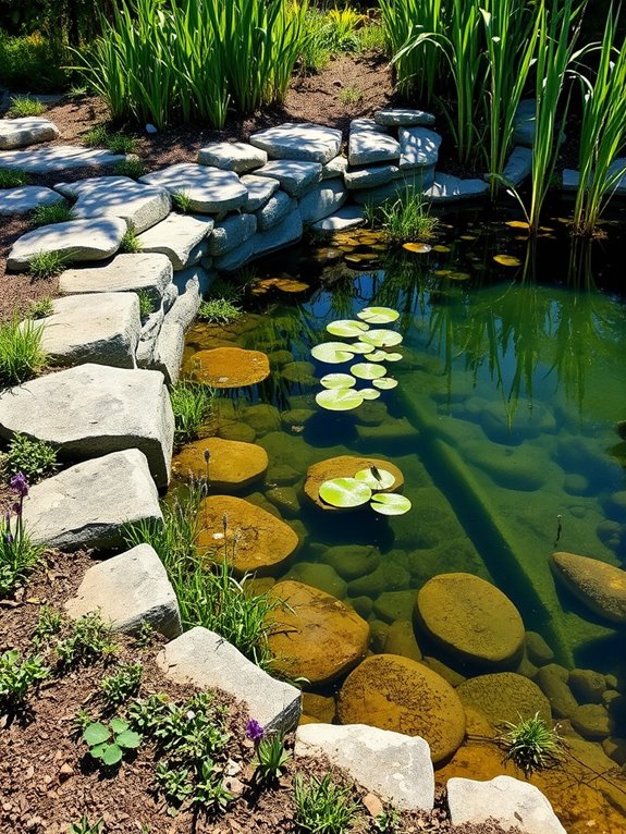 natural wildlife pond edges