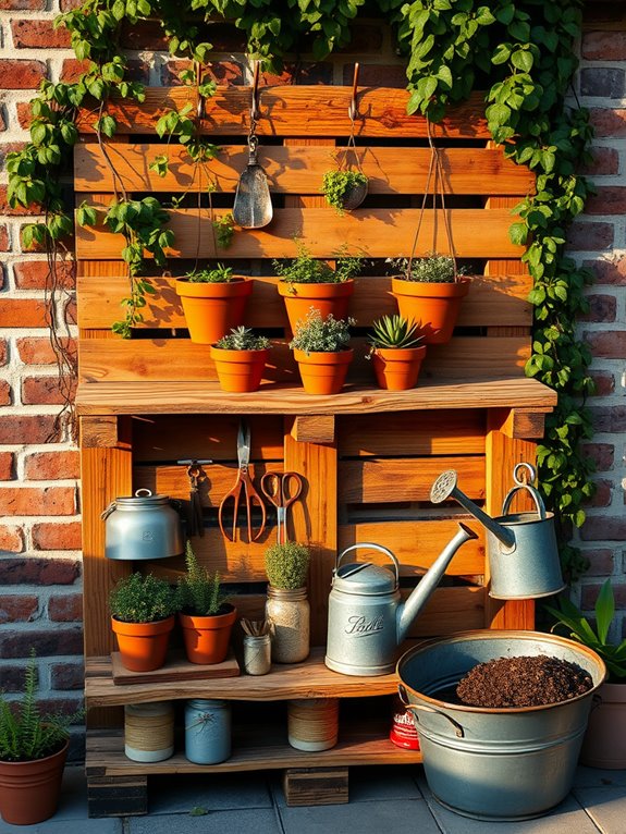 pallet potting station design