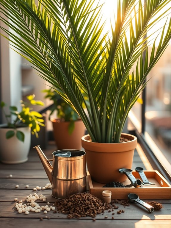 palm fertilization and care