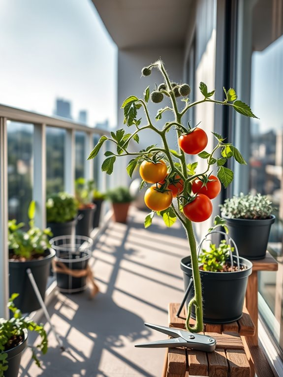 pinch tomatoes for better yield