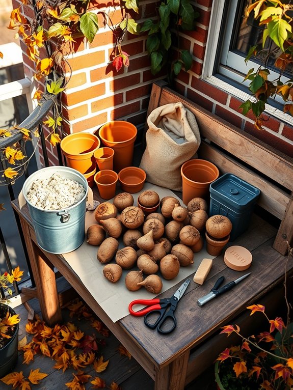 preparing tubers for storage