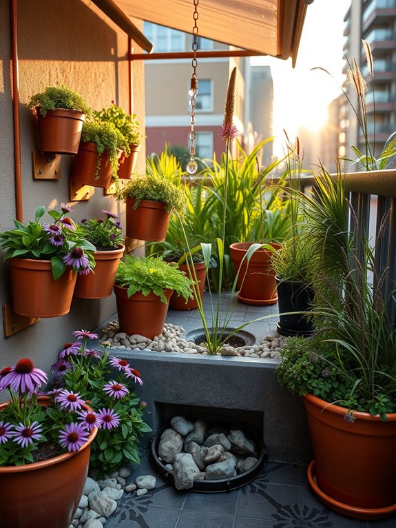 rain garden with native plants
