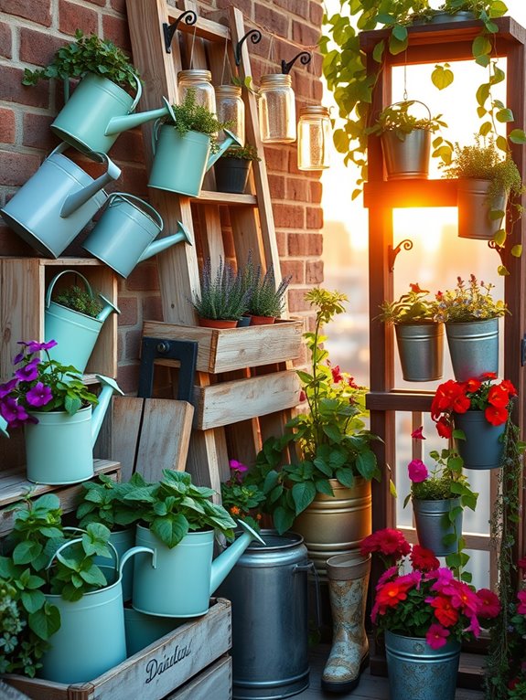 recycled container garden creativity
