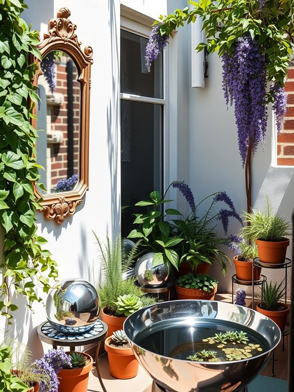 reflective garden design elements