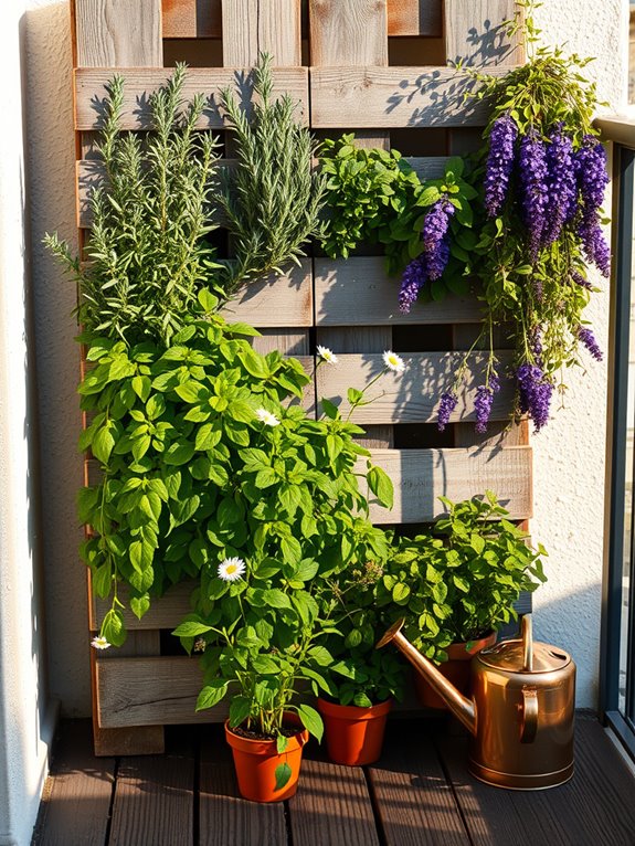 repurposed pallet herb garden