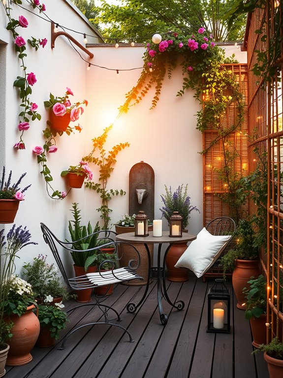 romantic garden retreat setup
