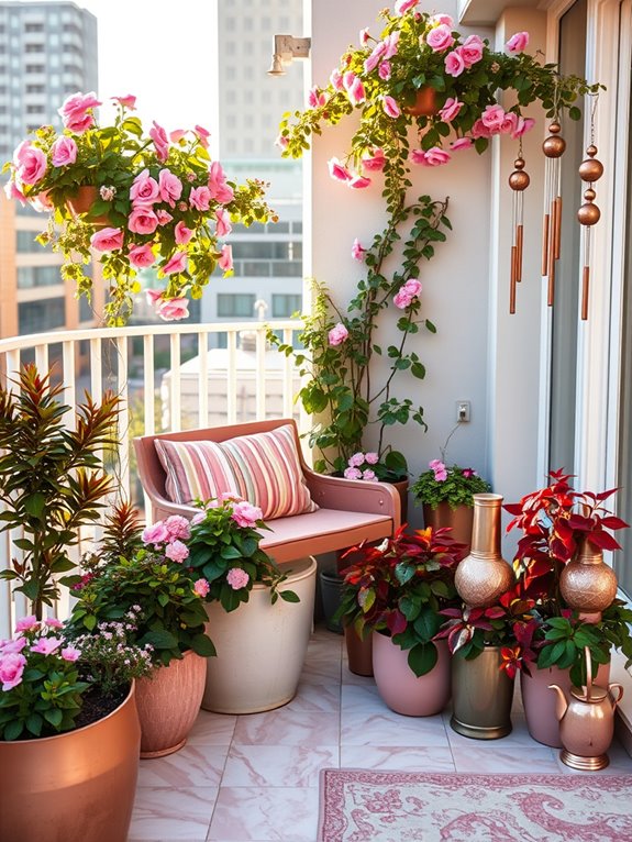 romantic pink garden sanctuary