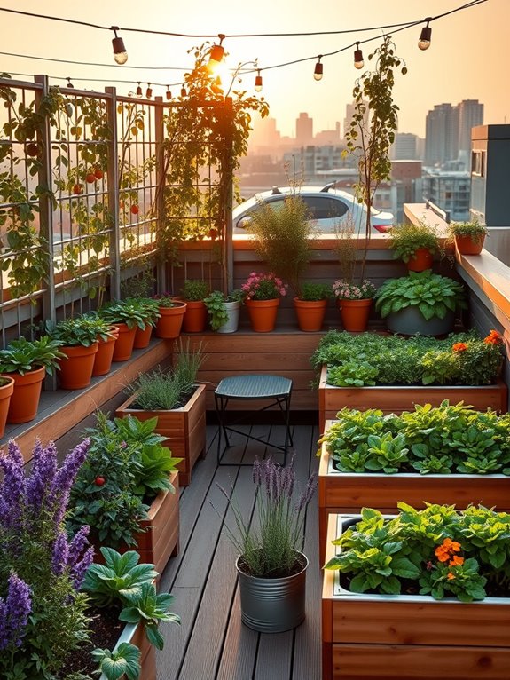 rooftop edible garden design
