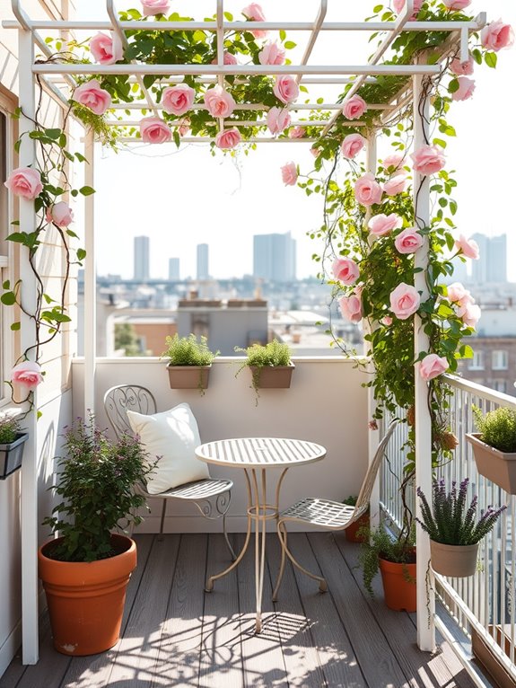 rose covered arbor garden retreat