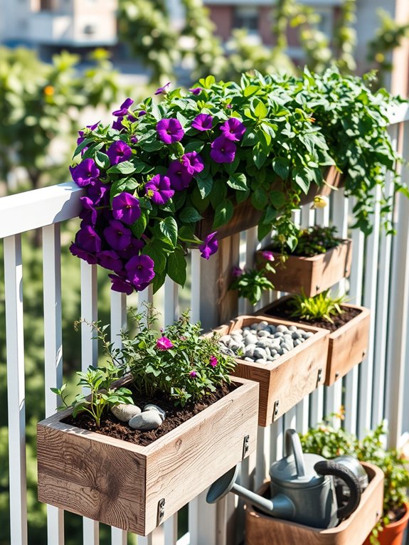rustic reclaimed wooden planters