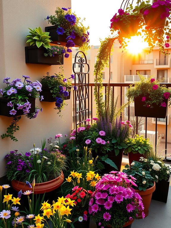 seasonal colorful garden blooming