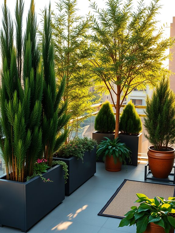 secluded balcony greenery oasis