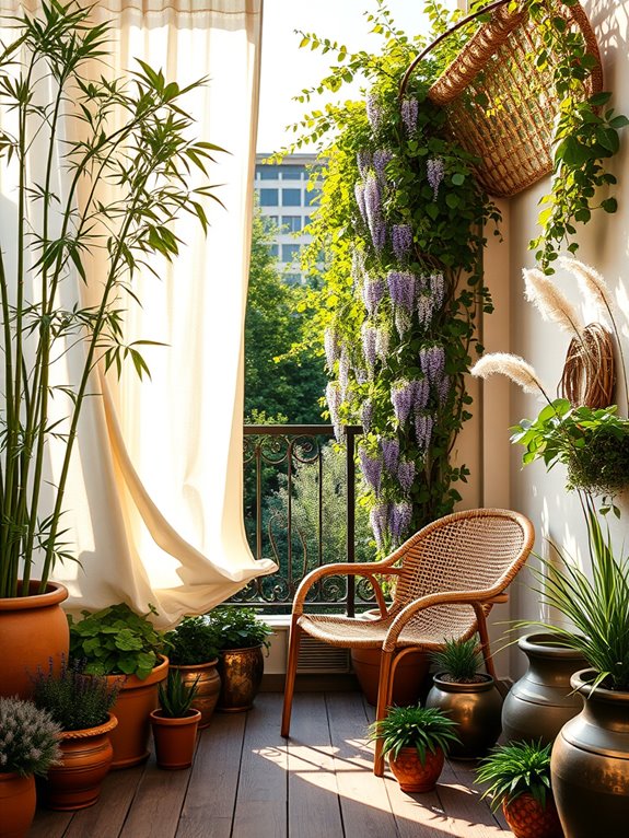 secluded balcony oasis retreat