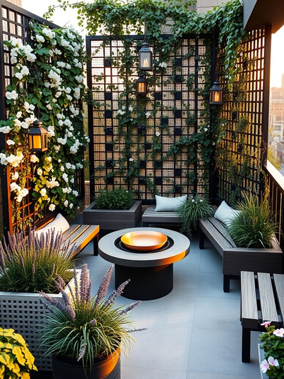 secluded fire pit paradise