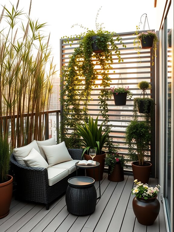 secluded garden lounge design