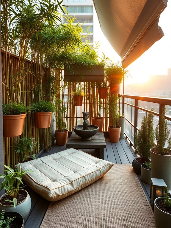 secluded tranquil meditation garden